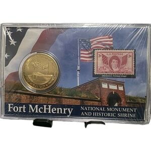 Fort McHenry Coin & Stamp Set - National Monument Historic Shrine - Sealed